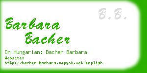 barbara bacher business card